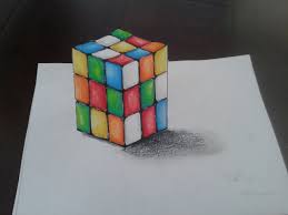Create small but equal in size squares covering the cube itself. How To Draw 3d Rubiks Cube Art Illusion