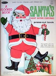 1966 Whitman Santa S Night Before Christmas Press Out Book Christmas Books Vintage Christmas Christmas Paper Crafts