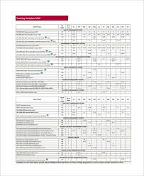 Free 24 Sample Training Schedule Templates In Ms Word Pdf Google Docs Google Sheets Ms Excel Numbers Pages