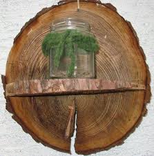 Wandregal Aus Baumscheiben Fur Den Garten Kreative Dekoration Baumscheiben Selber Bauen