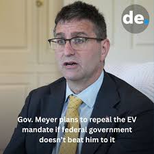 Around one year before Delaware's electric vehicle mandate was scheduled to  kick into effect, Gov. Matt Meyer is considering walking it back. During an  April 28 interview with Delaware Online/The News Journal,