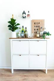 It allows for great storage, where you can easily tuck. Ikea Shoe Cabinet Turned Bar Cart Lavender Julep