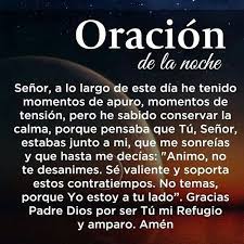 Oracion De La Noche Oraciones Catolicas Cortas Oraciones Oracion De La Noche