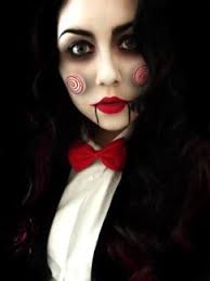¿quieres jugar juegos de maquillar?. Disfraz De Jigsaw Para Mujer Ropa Buscar Con Google Cool Halloween Makeup Halloween Makeup Diy Halloween Makeup