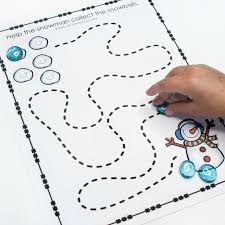 Dotted straight lines for writing practice. Free Preschool Winter Printables For Pre Writing Practice