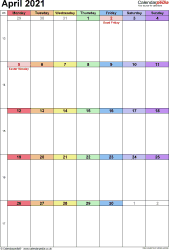 This template can be used to create calendars for any year. 2021 Calendar Excel Uk