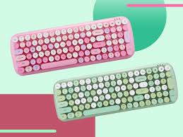 Waterproofcute round retro aesthetic keyboard for computer,pc,desktops,laptop, mac(blue+mouse) 4.1 out of 5 stars 112. Colourful Keyboards Are Tiktok S Latest Trend Here S How To Buy One The Independent