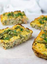 The zucchini slice is similar to a keto bread in consistency. Zucchini And Bacon Slice G F Paleo Love Food Nourish