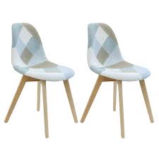 Maybe you would like to learn more about one of these? Damas Lot De 2 Chaises Patchwork Bleu Clair Altobuy