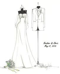 Custom Bride Groom Hand Drawn Illustration In 2020 Fashion Illustration Fashion Drawing Dress Sketches