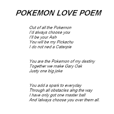 Fall In Love Pokemon Love Poem Very Match Love Poems Poems Pokemon