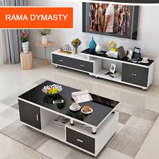 With a spacious coffee table, a console table, and an end table with storage, this set is both stylish and functional. Modern Design Coffee Table And Tv Table Set White Color Tv Cabinet And Tea Table Tv Stands Aliexpress