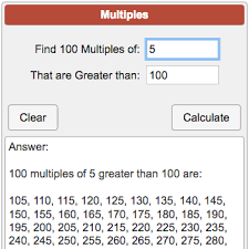 multiples calculator