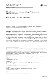 Pdf Ethical Issues In Neuromarketing I Consume Therefore I Am