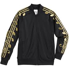 Black And Gold Adidas Jacket Adidas Gold Music Note Track Jacket Adidas Us Jeremy Scott Jeremy Scott Adidas Fashion