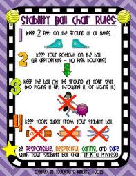 Stability Ball Ball Chair Rules Poster Flexible Seating Classroom Alternative Seating Classroom Alternative Seating