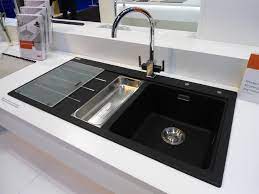Browse these photos for ideas on finding your perfect sink. Black Kitchen Sink With Chrome Kitchen Taps Black Kitchen Sink Sink Design Kitchen Sink Design