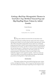 The characteristic of someone being a women hater. Pdf Getting A Bad Rap Misogynistic Themes In Youtube S Top 100 Most Viewed Pop And Hip Hop Rap Music Videos By Artists Gender