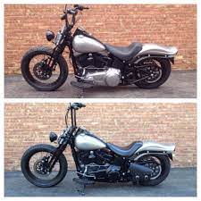 Softail Bobber Before And After Rake Vulcan Rake Kit And Burly Lowering Springs Softail Bobber Bobber Softail