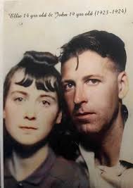 Henry Rushton and his child bride, Ellen Merideth Rushton my aunt; her  picture here dated from 1905. She died in 1908 at childbirth. She's buried  in line with her family at McKeel