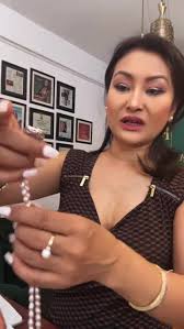 New Double Strands Julie Lavender Pearl Necklace