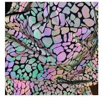 Rainbow Reflective Glitter Fabric Cheap Reflective Material ...