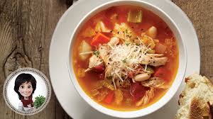 Soupe Minestrone Au Poulet De Josee Di Stasio Recipe Stuffed Peppers Chicken Broth Recipes Minestrone Soup