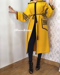 Othman Baroque On Instagram New Morocan Jellaba Tissu Mlifa Kachmir Jaune Travaille Et Brode En S Abayas Fashion Modern Hijab Fashion Morocco Fashion