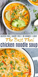 Best Thai Chicken Noodle Soup Easy Homemade Chicken Soup Recipe Recipe Chicken Soup Recipes Homemade Healthy Soup Recipes Chicken Soup Recipes