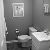 D bath vanity in grey with granite vanity top in grey perfect for a powder room or small bathroom, perfect for a powder room or small bathroom, our hamilton shutter vanity offers classic cottage charm. 1