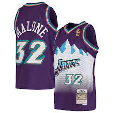 New utah jazz retro classic purple swingman jersey john stockton #12 men's. Karl Malone Utah Jazz Mitchell Ness Youth 1991 92 Hardwood Classics Swingman Throwback Jersey Purple