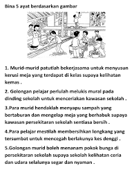 Bina ayat berdasar gambar tunggal. Bina 5 Ayat Berdasarkan Gambar Menceriakan Sekolah