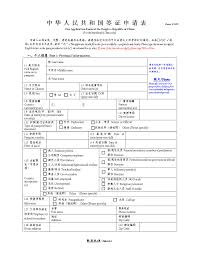 S1 and s2 visas (private): Visa Application Form Editable China Internship Placements