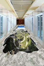  3d Tiga Dimensi Jalan Berliku Lukisan Lantai Tebing Gunung Dekorasi Dan Model Templat Tif Unduhan Gratis Pikbest Painted Floors Model Desain Grafis