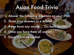 Use it or lose it they say, and that is certainly true when it comes to cognitive ability. Asian Food Trivia By Mariah Stauffer