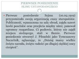 10 lutego 1919, warszawa, polska. Dzieje Parlamentaryzmu Polskiego Ppt Pobierz