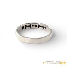 Custom Soundwave Ring Sterling Silver Soundwave Jewellery Aquamarine Engagement Ring Vintage Vintage Engagement Rings Unique White Gold Engagement Rings Unique