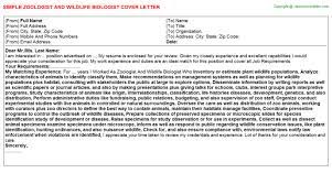 Whenever a job seeker applies for a lecturer zoology role in a new company, he/she must signal their value through multiple mediums. Zoologist And Wildlife Biologist Cover Letter