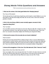 These stories entertained us with the captivating visuals and catchy songs, but also inspired us with the stories a. Trivia Wuestions Fill Online Printable Fillable Blank Pdffiller