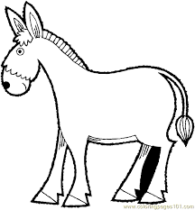 Our coloring pages are free and classified by theme , simply choose and print your drawing to color for hours! Donkey Coloring Page 05 Coloring Page For Kids Free Donkey Printable Coloring Pages Online For Kids Coloringpages101 Com Coloring Pages For Kids