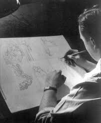 Alex Raymond Artist At Work Cartoonist Alex Raymond