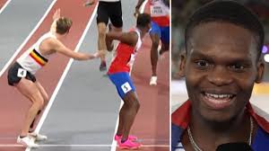 Märkliga bilderna under stafetten på VM