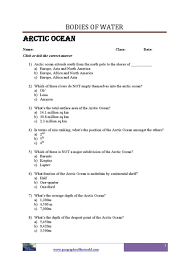 Facts About The Arctic Ocean Questions And Answers Worksheets Geography Worksheets Geography Lessons This Or That Questions