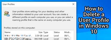 Administrator account has the ability to run all. How To Delete A User Profile In Windows 10
