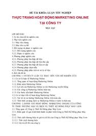 Báo Cáo Thực Tập MARKETING ONLINE tại công ty - 10 Điểm | PDF