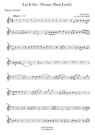 Once you download your digital sheet music, you can view and print it at home, school, or anywhere you want to make music, and you don't have to be connected to the internet. Recorder Sheet Music Let It Go Frozen Easy Level Soprano Recorder Menzel