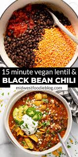Vegan Black Bean Lentil Chili Recipe In 2020 Bean Recipes Healthy Recipes Lentil Chili
