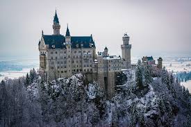 Architecture, snow, winter, castle, germany, bavaria, neuschwanstein. Hd Wallpaper Neuschwanstein Castle Winter Forest The Sky Snow Trees Tower Wallpaper Flare