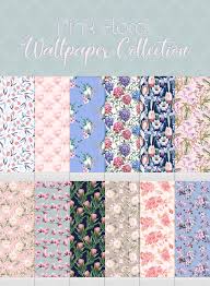 I wanted to have a little fun editing. Simplistic Pink Floral Wallpaper Collection Just In Time For