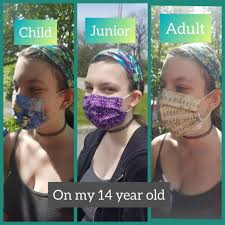 Face Mask W/ Filter Pocket and Nose Wire in Your Choice of Fastening Style:  Ear Loop, Head Elastic, Ties. Filter Included. Denim Available.